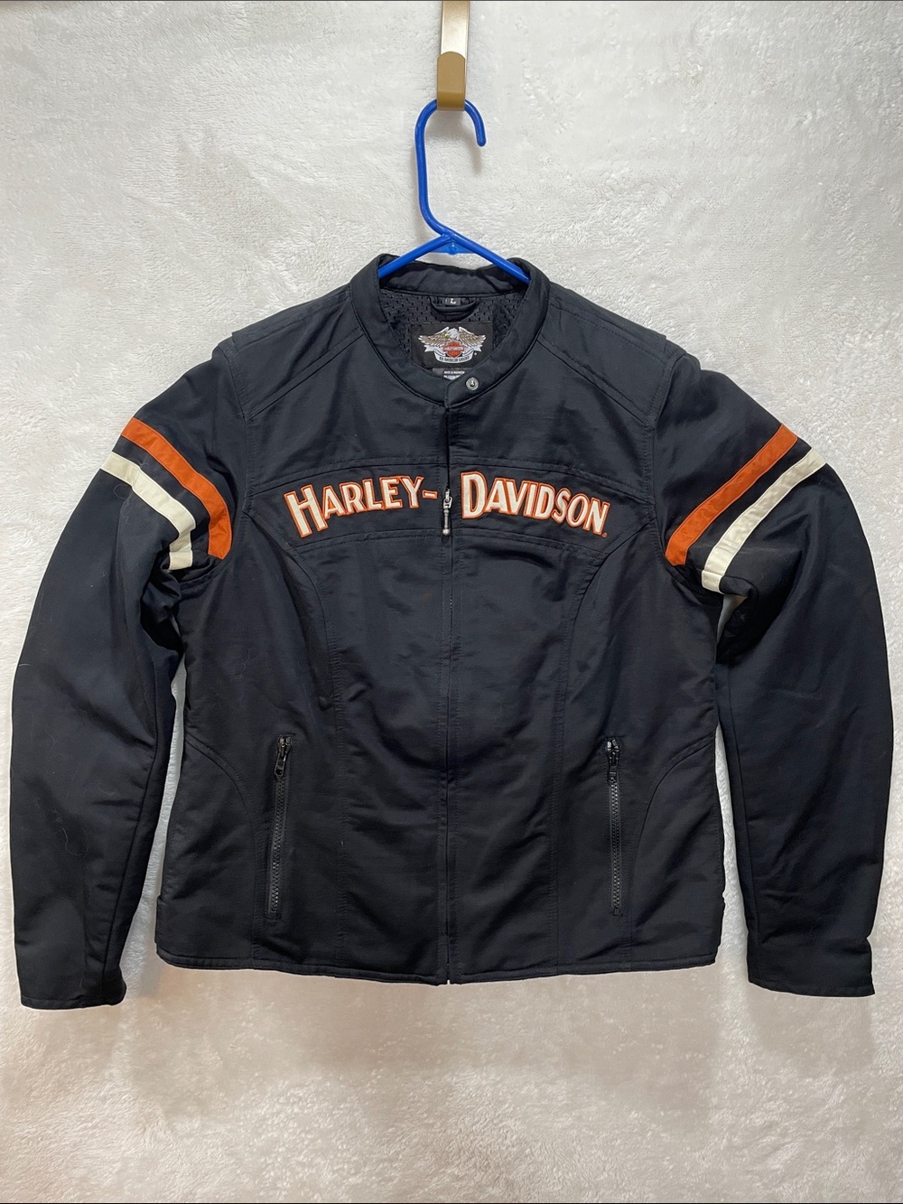 Harley‑Davidson Black Riding Jacket Performance Embroidered  Women’s Large